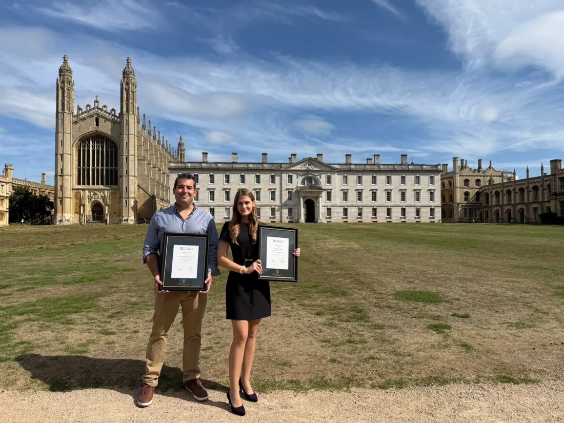 Carlos Cuadrado y Polina Poloziuk en Cambridge, fotografía del archivo personal